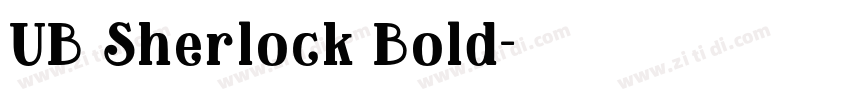 UB Sherlock Bold字体转换